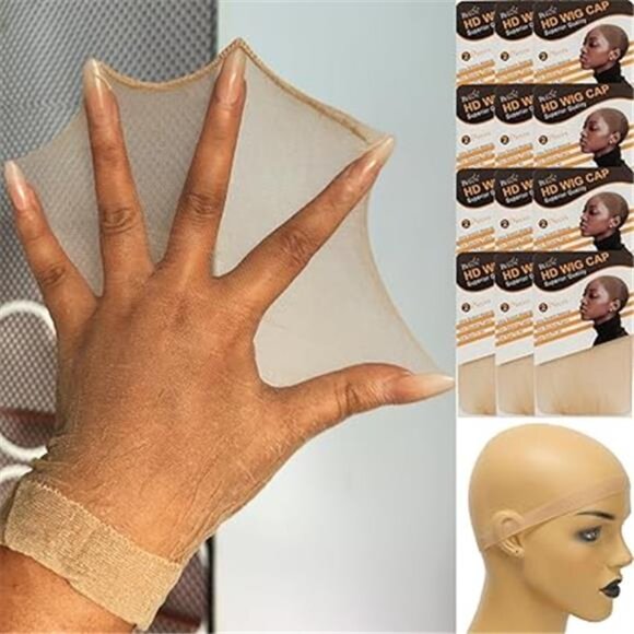 Real HD Wig Cap for Women, 24 Pieces Ultra-thin Invisible Brown - Picture 7 of 7